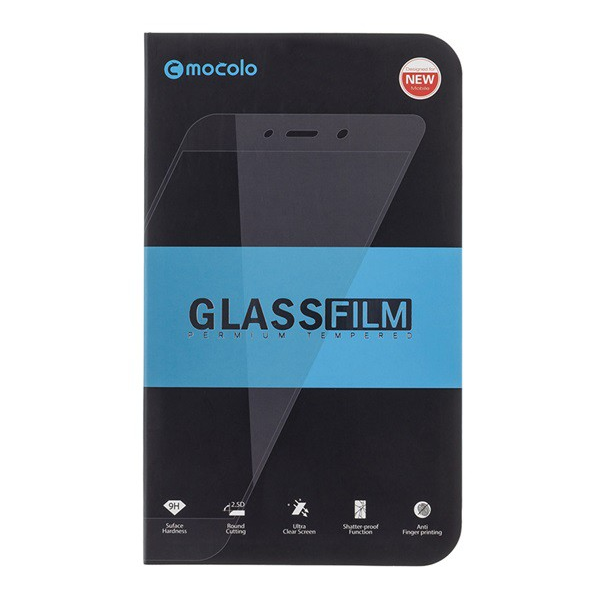 MOCOLO képernyővédő üveg (5D full glue, íves, teljes felületén tapad, karcálló, 0.3 mm, 9H) FEKETE [Huawei Y7 2019 (Y7 Prime 2019)]