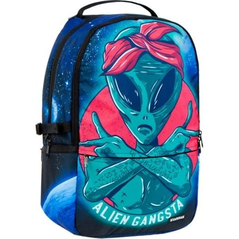 Starpak Alien Gangsta 2 Rekeszes Hátizsák, Iskolatáska 446578