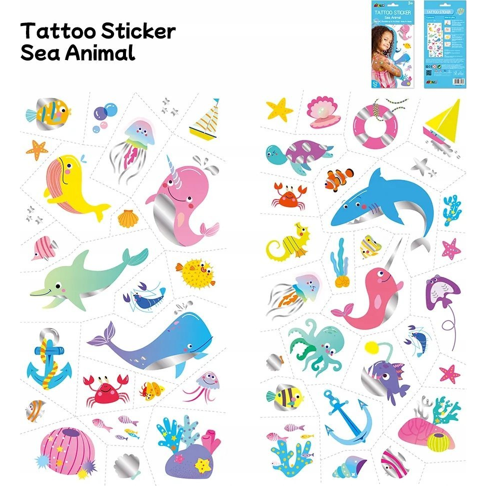 Avenir Lemosható Tetoválás - Tengeri Állatok (510073)