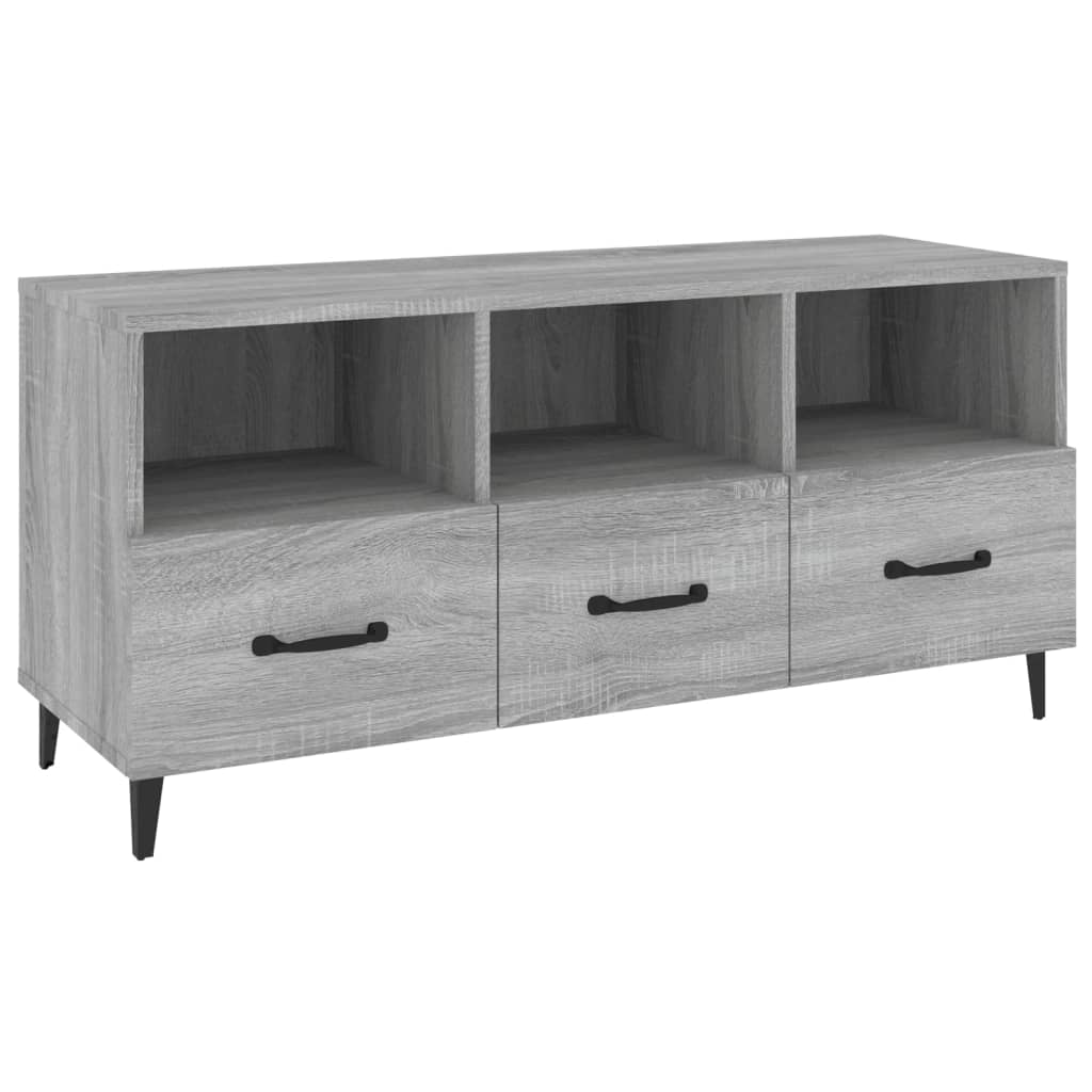 szürke sonoma színű szerelt fa TV-szekrény 102 x 35 x 50 cm (817499)