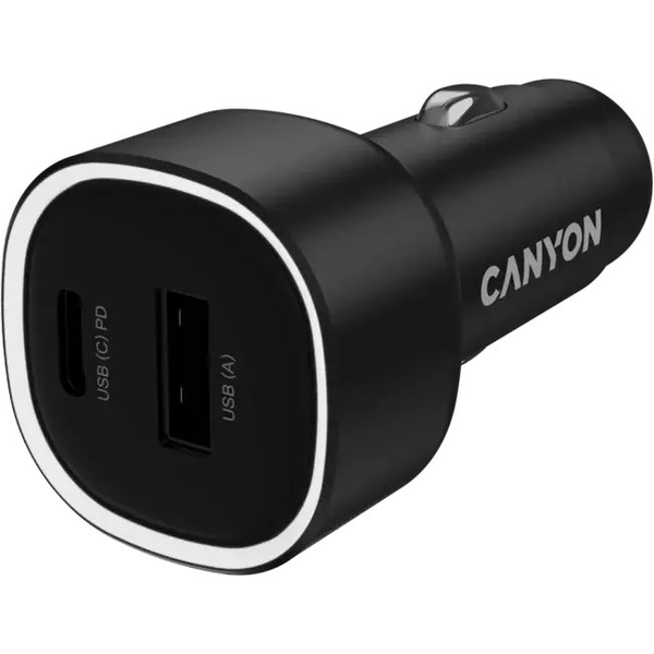 Ładowarka Canyon OnDrive 85 USB-A USB-C 83 W czarny - Auto ładowarka CNE-CCABR8AC (5291485019662)
