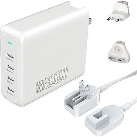 4smarts GaN Flex Pro töltő adapter 4xType-C, 200W, fehér (544200)