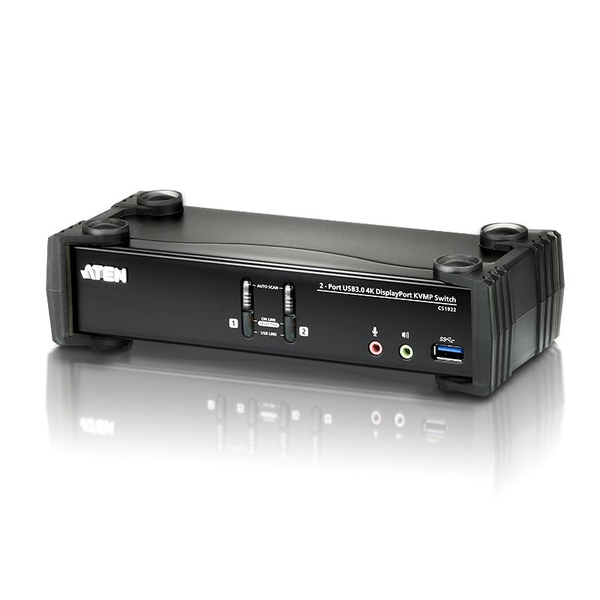 ATEN CS1922 KVM превключвател Черен