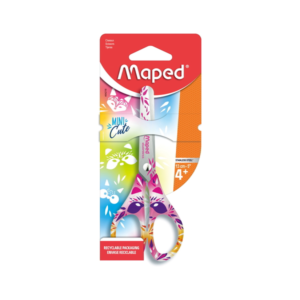 Ученическа ножица Maped Mini Cute, 13 см, смесени цветове