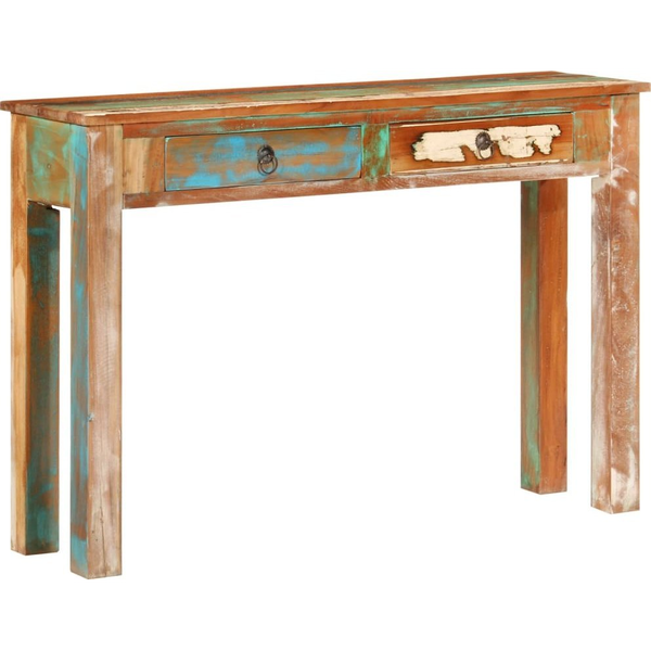 tömör újrahasznosított fa tálalóasztal 110 x 30 x 75 cm