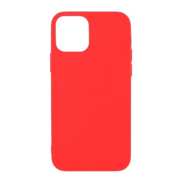 Szilikon telefonvédő (matt, logo kivágás) PIROS [Apple iPhone 12 mini] (5996457999569)