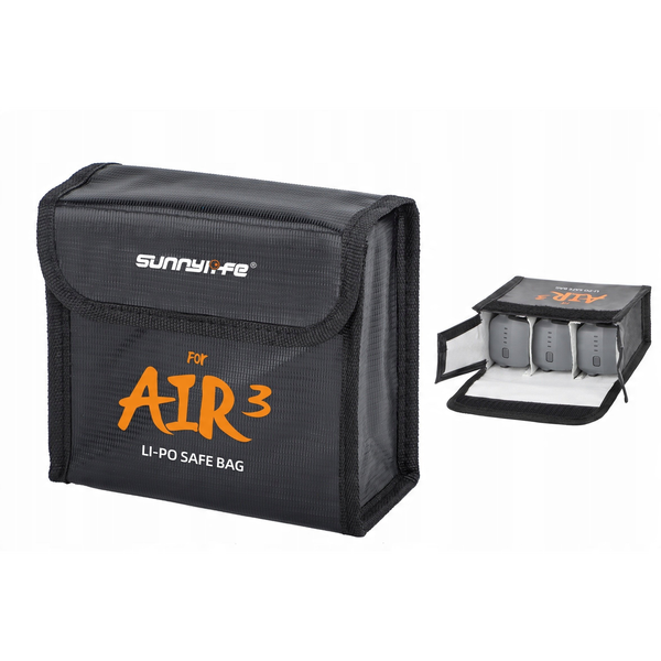 Futerał Etui Pokrowiec 3x Akumulator Bateria Ognioodporny Dji Air 3 / 3s / 3 S / A3-dc599-3