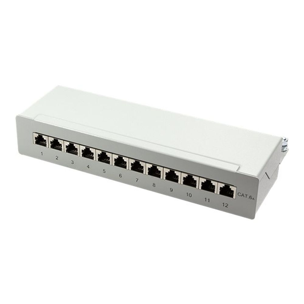 LogiLink Patch Panel 12 Port STP CAT6a árnyékolt szürke (NP0019)