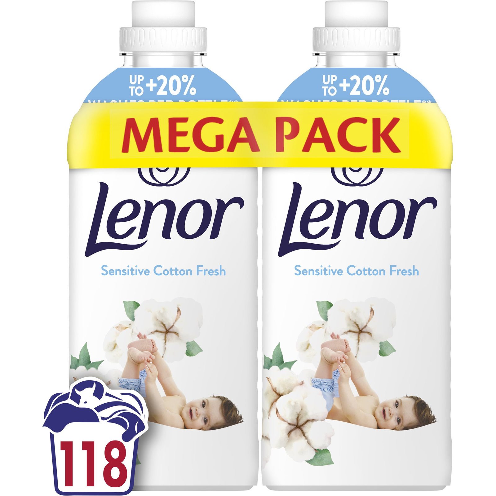 LENOR Sensitive Cotton Fresh 2×1,239 l (118 mosás) (8700216880824)