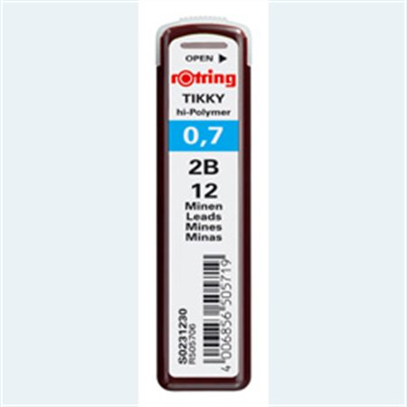 Rotring 2B Grafitbél - 0.7mm / Fekete (12 szál) (NRR0231230)
