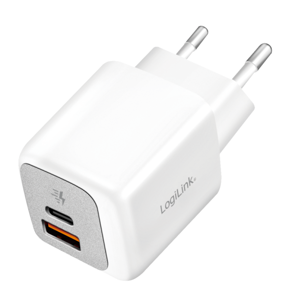 Logilink Kettős USB töltőkészlet (20 db), 1x USB-C (PD), 1x USB-A, 20 W, fehér (PA0320SB) (PA0320SB)