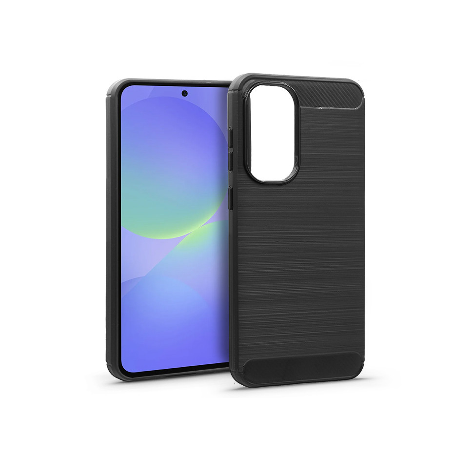 Haffner Carbon szilikon tok - Samsung SM-A376B Galaxy A37 5G - fekete (HF437182)