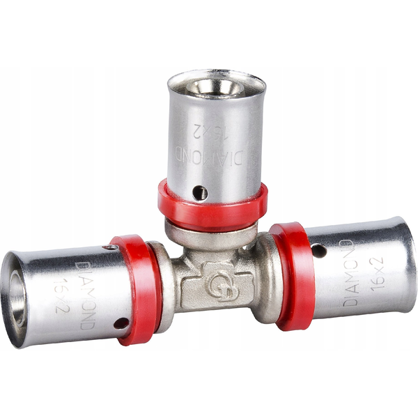  Diamond TRÃJNIK ZAPR. EN 1254-8, 20X20X20.POTRÃJNY PEX-AL-PEX CHROM