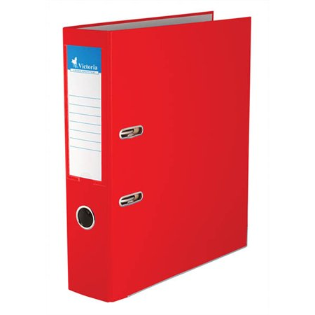 Victoria Basic A4 Iratrendező élvédő sínnel - Piros (75RED)