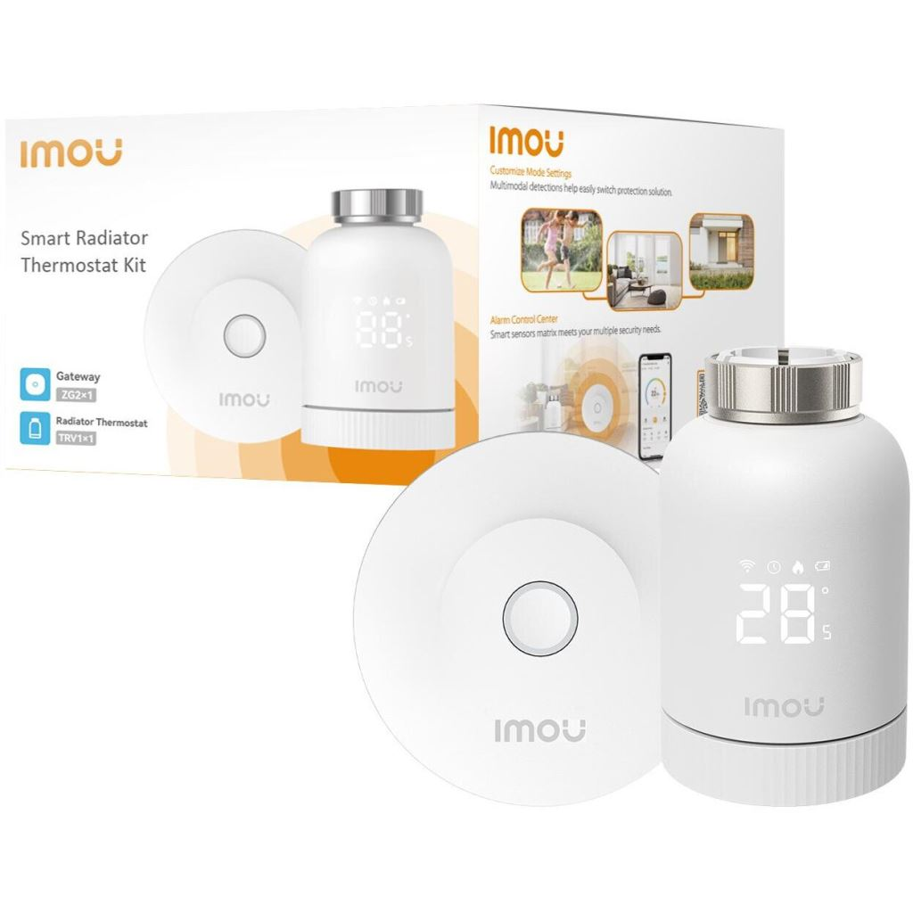 IMOU TRV1 okos termosztát + Zigbee gateway (KIT-TRV1-EU-2) (KIT-TRV1-EU-2)