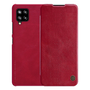 Калъф Nillkin Qin за Samsung Galaxy A42 5G (SM-A425F), Кожен ефект, Активен флип, Странично отваряне, Място за кредитна карта, Червен