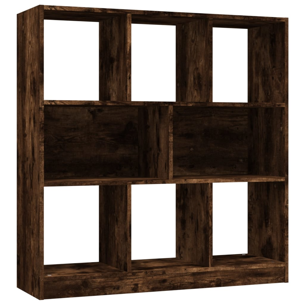 füstös tölgy színű szerelt fa könyvszekrény 97,5x29,5x100 cm (826378)