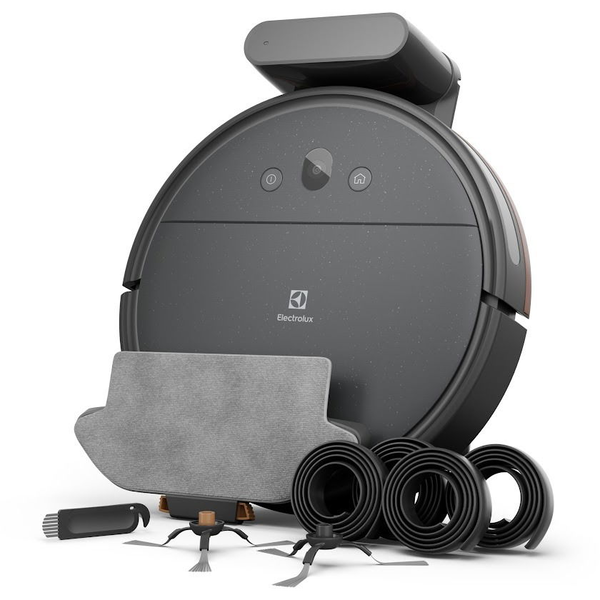 Робот прахосмукачка ELECTROLUX Series 600 ER61UW1DG, 14.4V, 2.6Ah, Функция mopping, Автономия до 120 мин, Управление през wifi & приложение Electrolux, 3 нива на скоростта, Жироскоп и камера, Отделение за прах: 0.22 литра, Bluetooth, Таймер, 72 dB, Сив