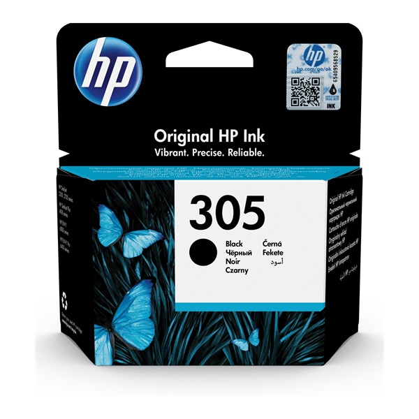HP 305 Black Original Ink Cartridge inkoustová náplň 1 kusů Standardní výtěžnost (3YM61AE)