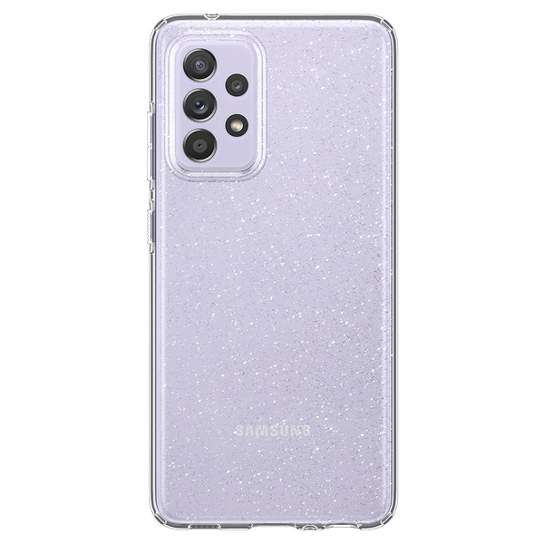 Spigen Liquid Crystal ACS02326 Samsung Galaxy A72 Ütésálló Hátlap - Átlátszó csillámos