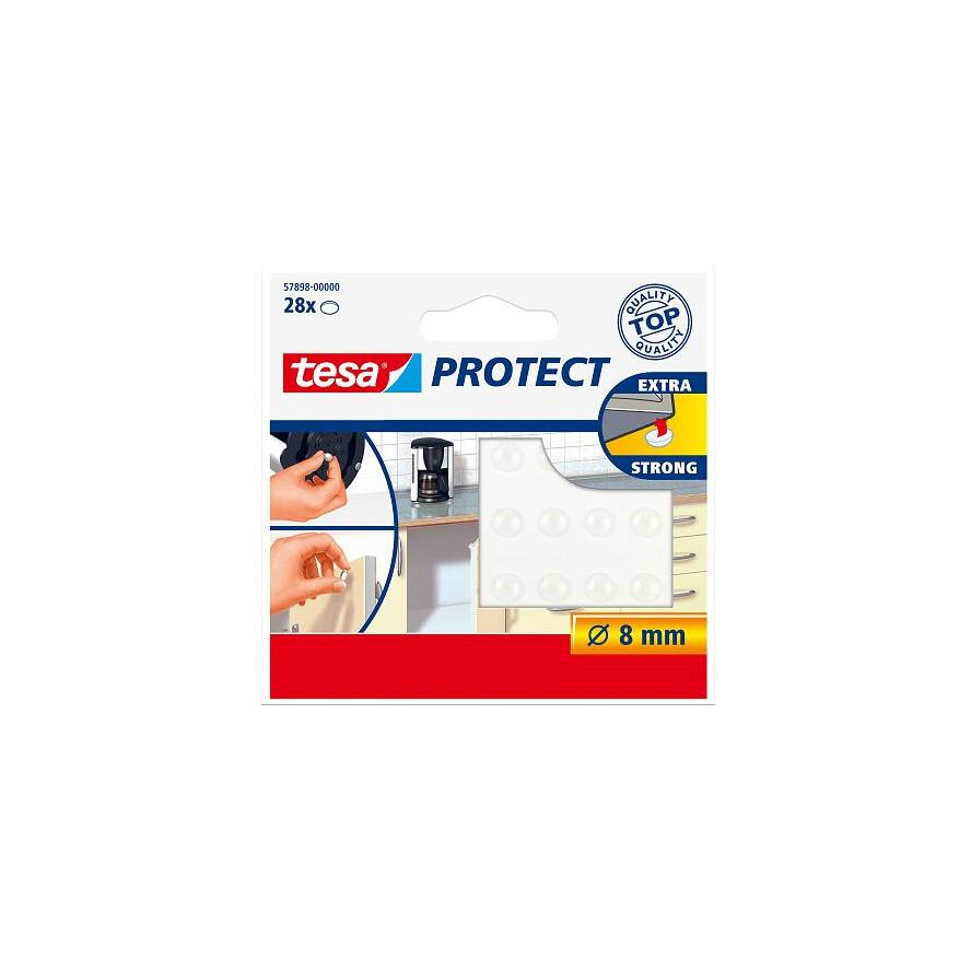 Tesa Protect 8 mm Zaj- és csúszásgátló korong Átlátszó (28 db) (57898-00000-01)