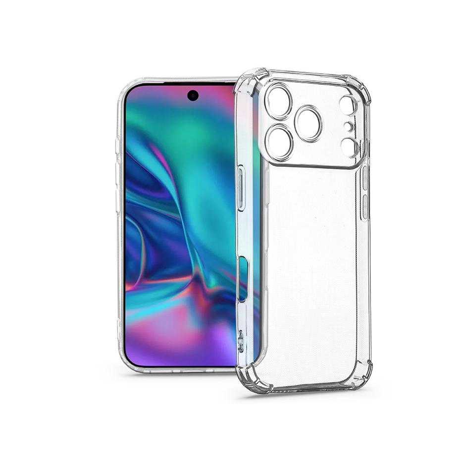 Haffner Anti Shock kamervédős szilikon tok - Apple iPhone 17 Pro Max - átlátszó (HF565200)