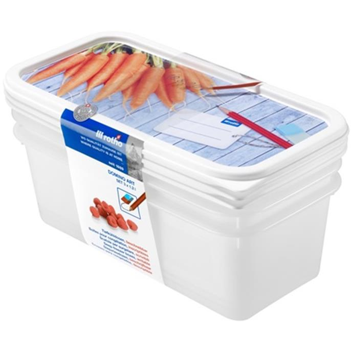 Rotho Domino sada dóz do mrazničky 3 x 1,2 l (1755310236)