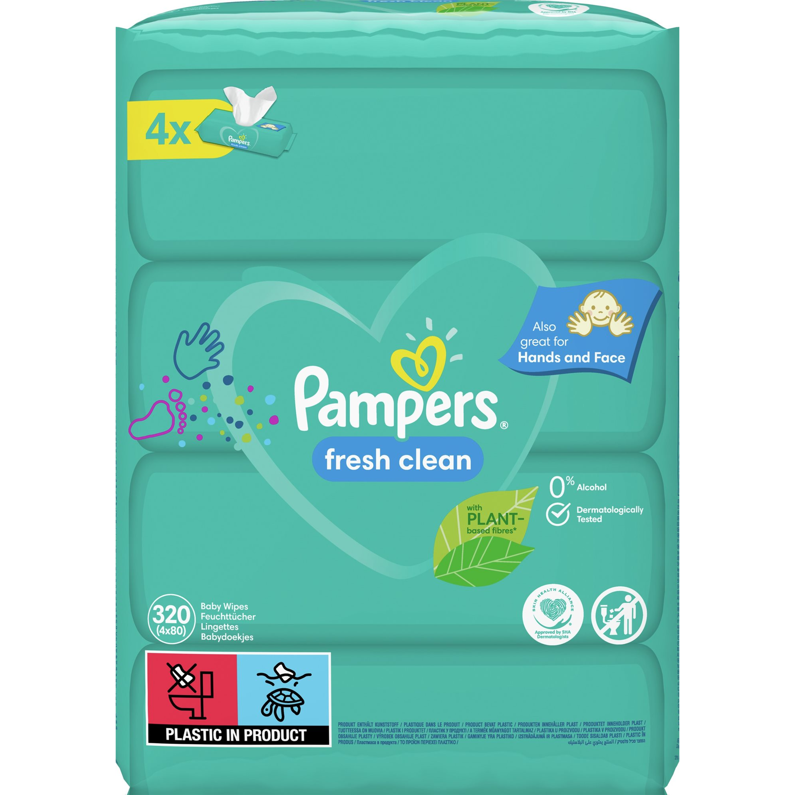 PAMPERS Fresh Clean XXL 4× 80 db (8001841078052)