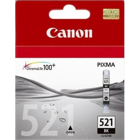 Canon CLI-521 BK blækpatron 1 stk Original Sort
