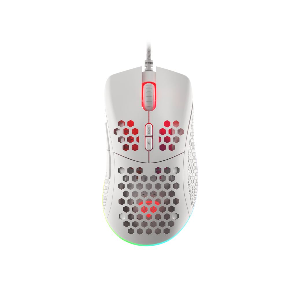 Genesis Krypton 555 gaming optikai egér 8000 DPI fehér (NMG-1840)