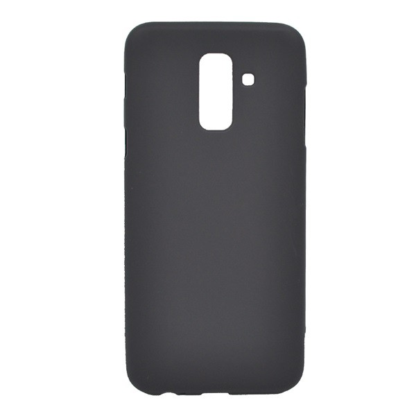 Szilikon telefonvédő (matt) FEKETE [Samsung Galaxy A6+ (2018) SM-A605F] (5996457774333)