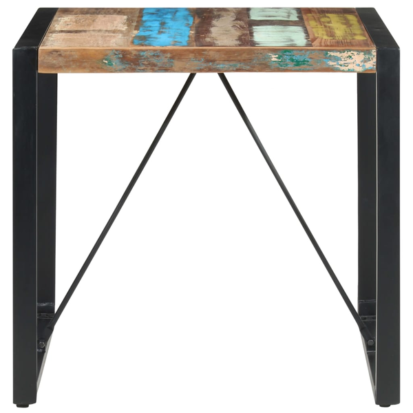Masă de bucătărie, 80x80x75 cm, lemn masiv reciclat