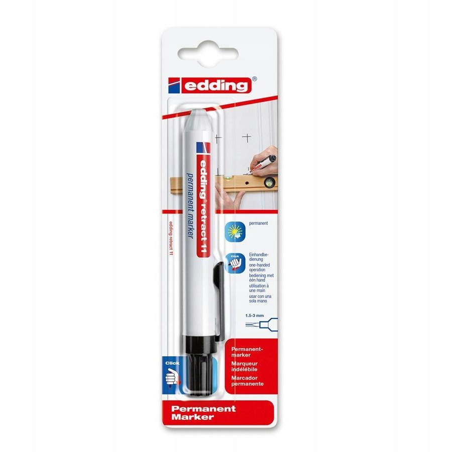 Permanentný popisovač automatický e-11 EDDING 1,5-3mm blister čierny