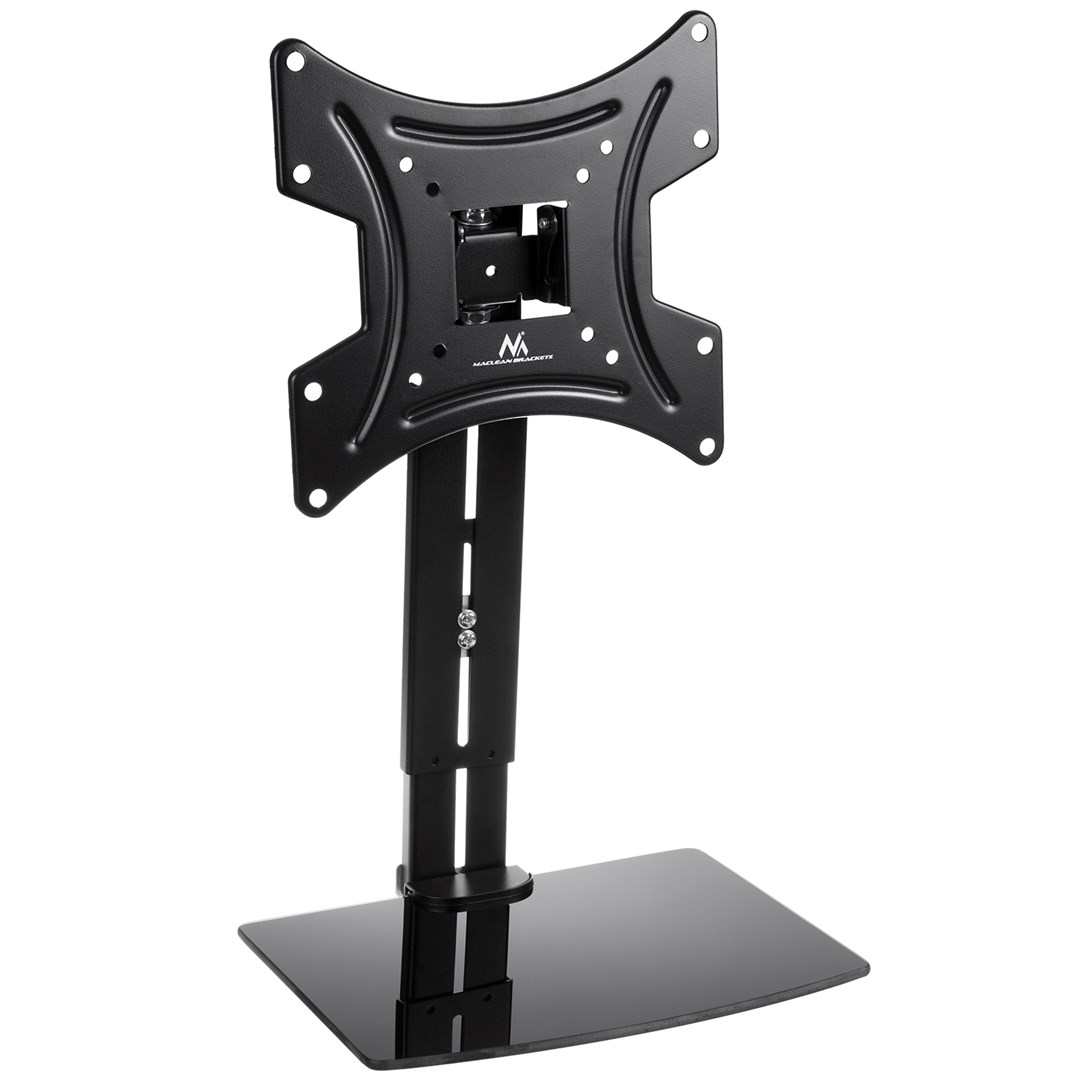 Maclean MC-451 15"-42" LCD TV/Monitor fali tartó polccal - Fekete (1 kijelző) (MC-451)