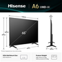 Hisense 65A6Q televízor 165,1 cm (65") 4K Ultra HD Smart TV Wi-Fi Čierna 330 cd/m²