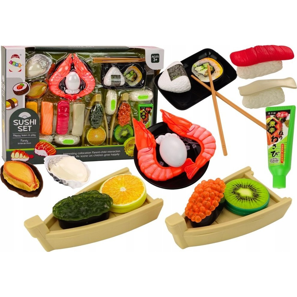 Lean Toys Sushi Játékkészlet, Garnélarák Kiegészítők Gyerekeknek, 24 db (18135)