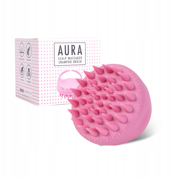 SISTER YOUNG_Aura Scalp Massager Shampoo Brush szczotka do masażu i mycia głowy Pink