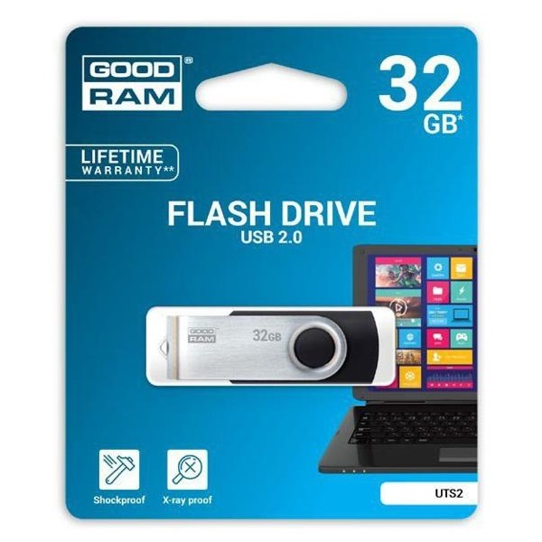 Goodram UTS2 USB flash drive 32 GB USB Type-A 2.0 Zwart