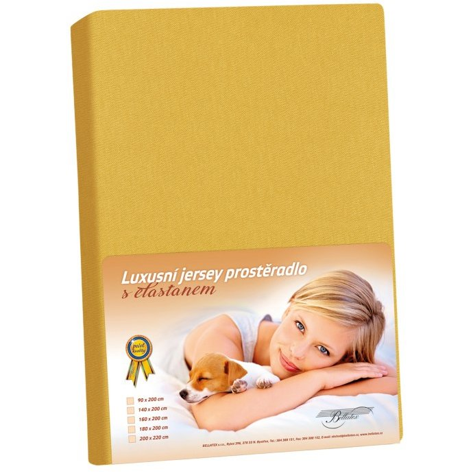 BELLATEX KL3 dzsörzé elasztánnal 160 × 200 cm, 309 mustár (13282)