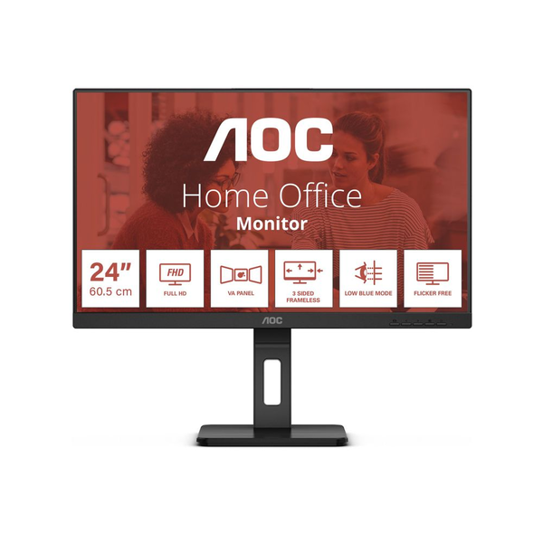 AOC E3 24E3QAF компютърен монитор 61 см (24") 1920 x 1080 пиксела Черен