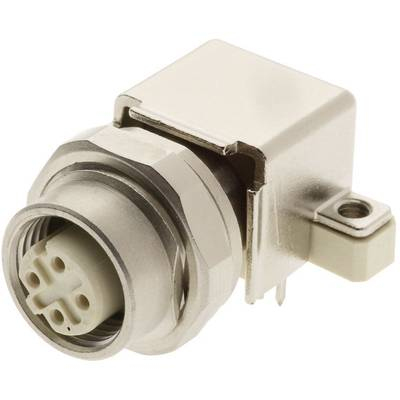 HARTING 21033814412 Érzékelő-/működtető beépíthető összekötő M12 Nyákba ültethető alj, beépíthető Pólusszám: 4 1 db (21033814412)