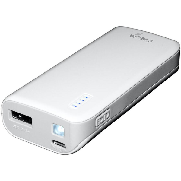 MediaRange MR751 Power Bank 5200mAh Alb-Gri