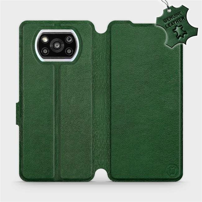 Leather flip case for Xiaomi Poco X3 Pro - Green - Green Leather (5903516704767)