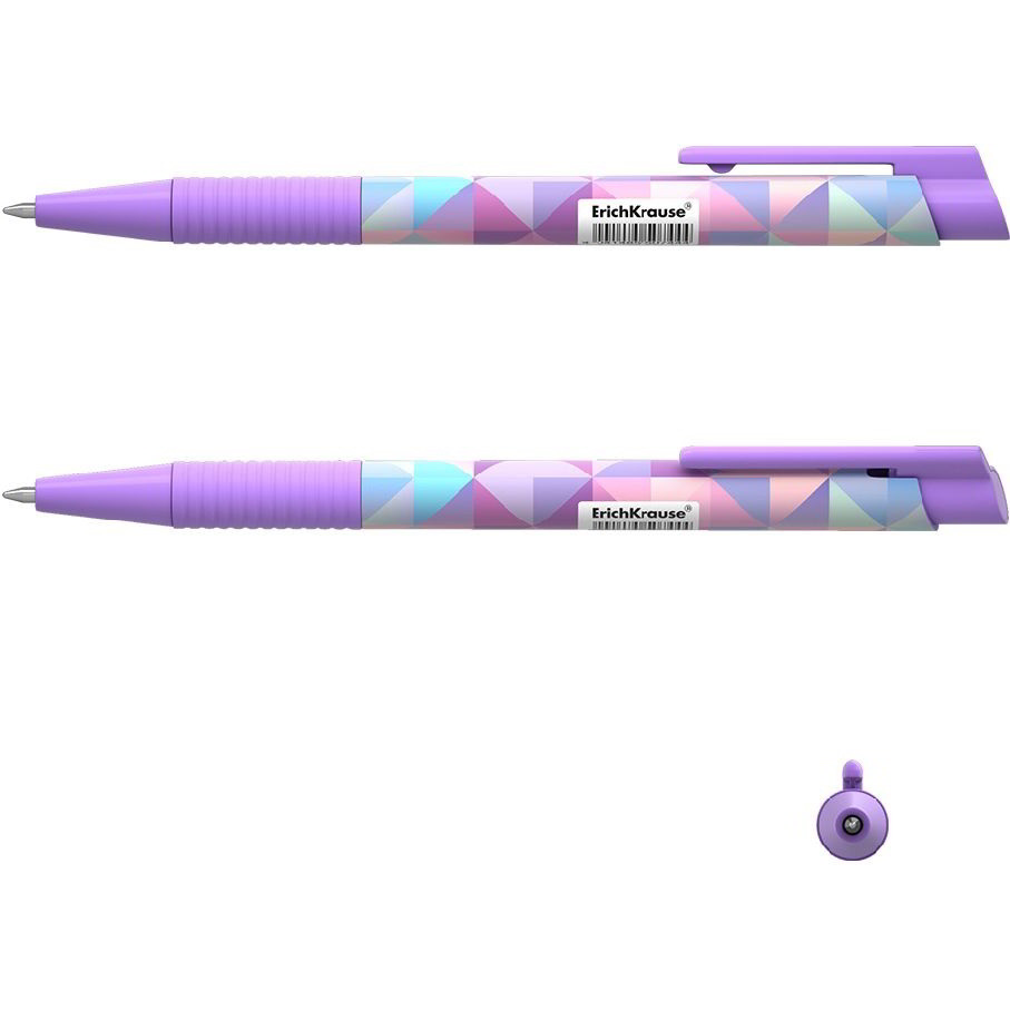 ErichKrause Magic Rhombs Nyomógombos golyóstoll - 0.7mm / Kék (P3011-0023)