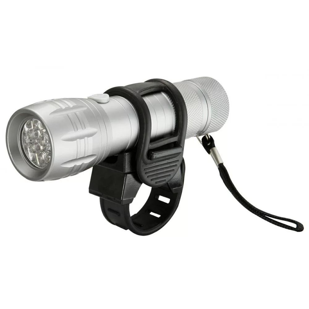 NovaBIK3 kerékpáros első LED-es lámpa és elemlámpa ezüst (AN68419) (AN68419)