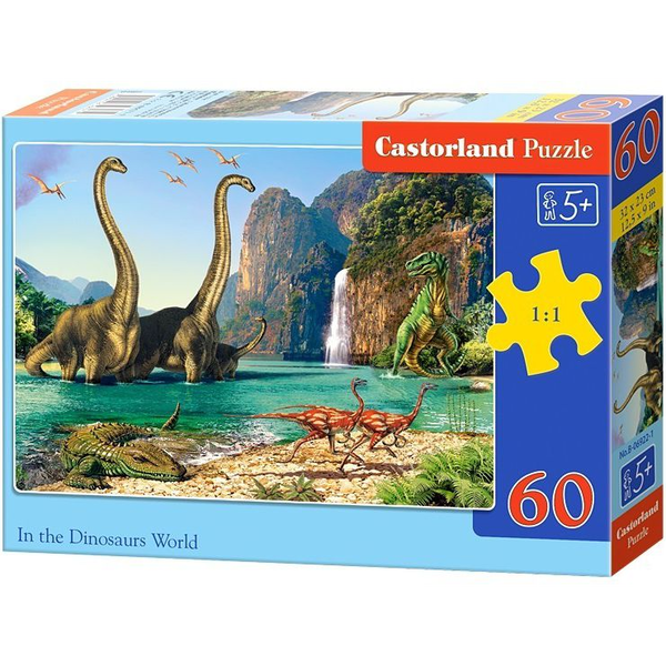 Castorland In the Dinosaurus World 60 pcs Puzzle (cu imagine) fierăstrău 60 buc. Faună