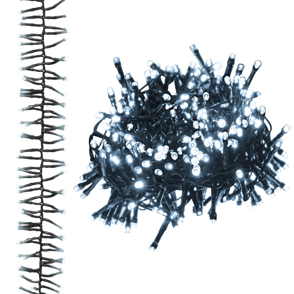 hideg fehér fényű fürtös PVC LED-szalag 2000 LED-del 17 m (343245)