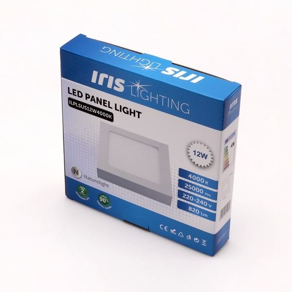Iris Lighting PLSUS-12W 12W/820lm/4000K mennyezeti négyzet alakú LED panel (ILPLSUS12W4000K) (ILPLSUS12W4000K)