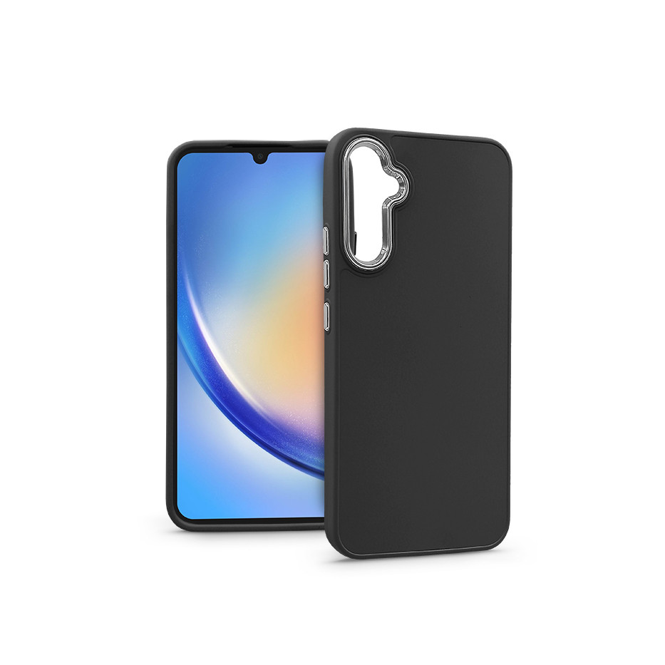 Samsung SM-A346 Galaxy A34 5G szilikon hátlap - Frame - fekete (PT-6715)