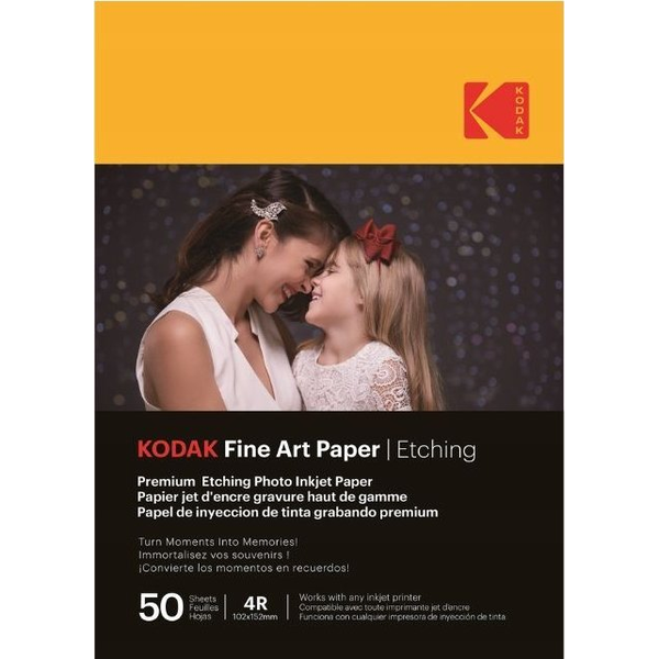 KODAK Fine Art fotópapír - Etching effect 210g, A6, 10x15, 50db